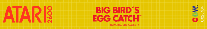Big Bird's Egg Catch logo for Atari 2600